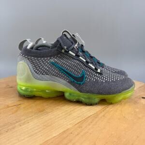 4.5Y / Womens 6‎ - Nike Air VaporMax 2021 FK Gray Barely Volt Shoes DB1550-009